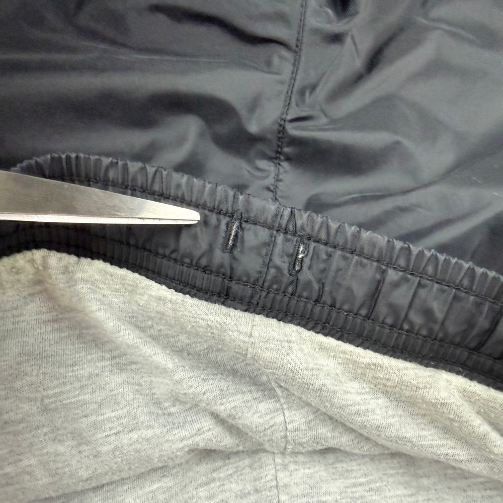 VTG Nike Track Pants Mens M Black Windbreaker Lined Ankle Zip Sportswear Y2K - Picture 6 of 14